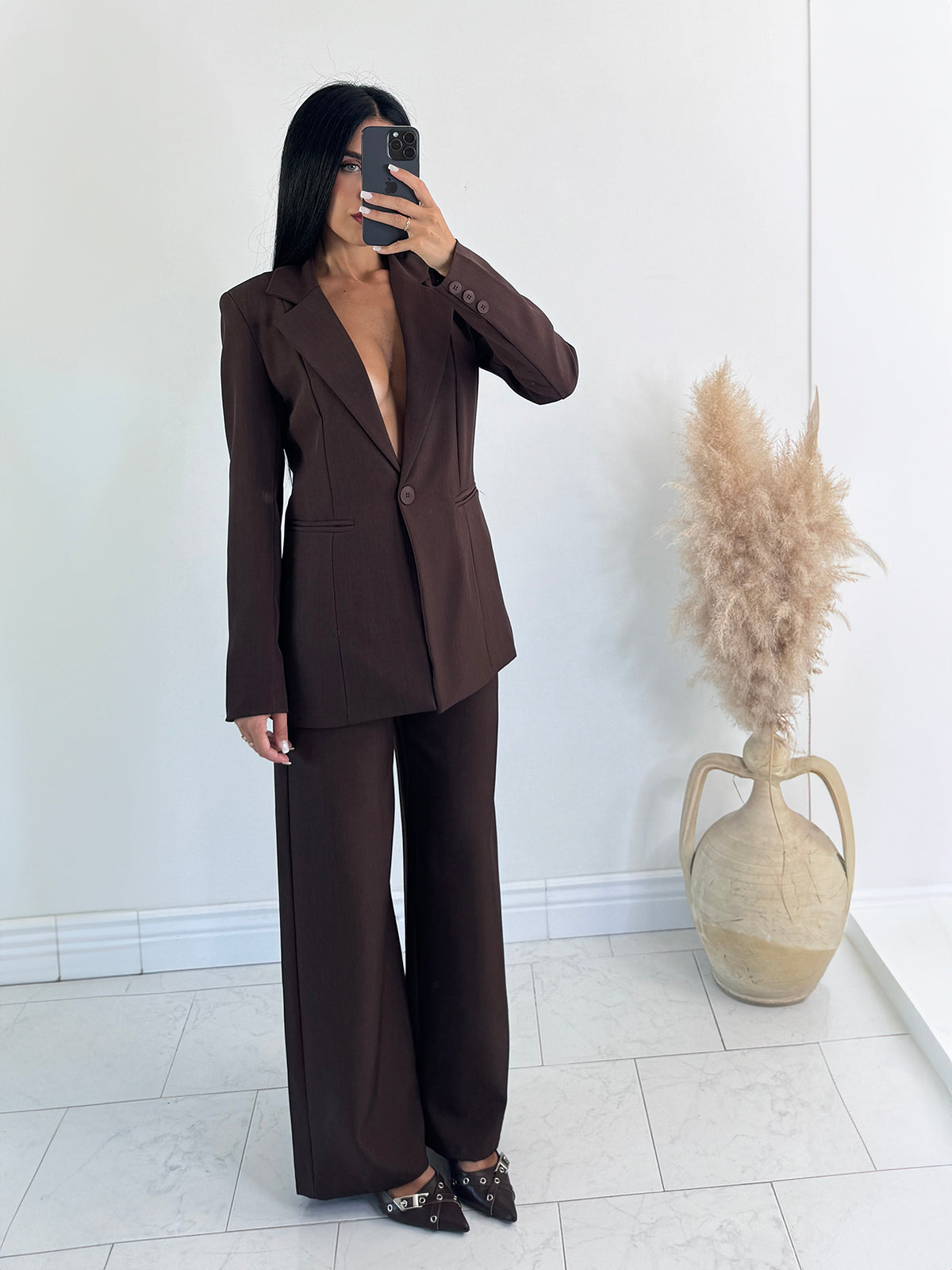 Tailleur madame marrone