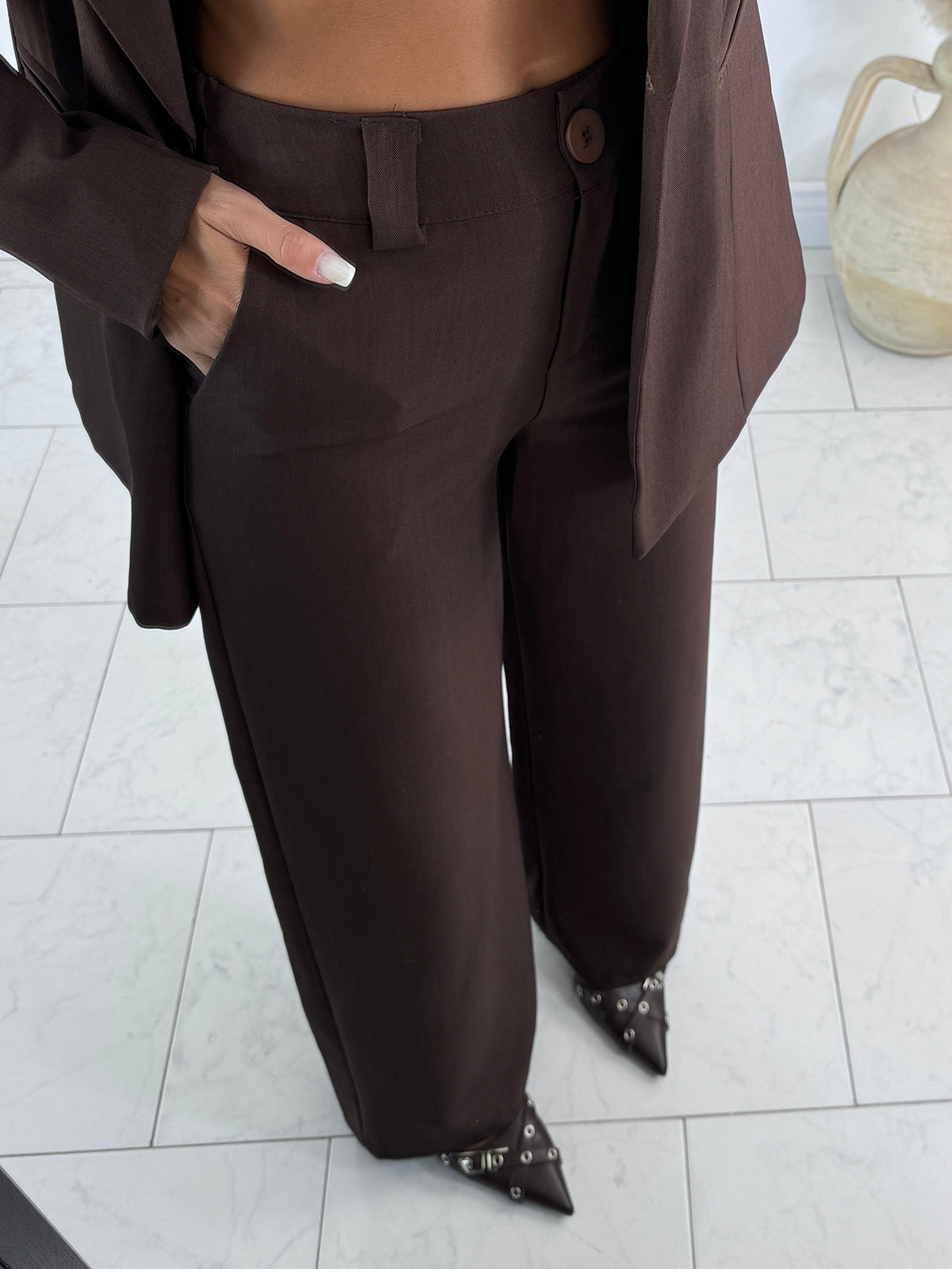 Tailleur madame marrone